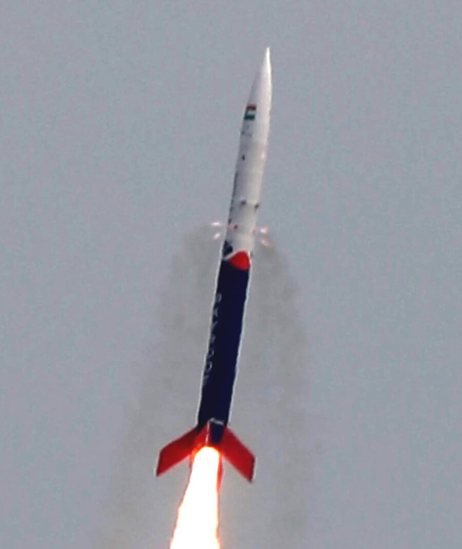 Vikram-S lifting off from Sriharikota on Mission Prarambh, 18 November 2022